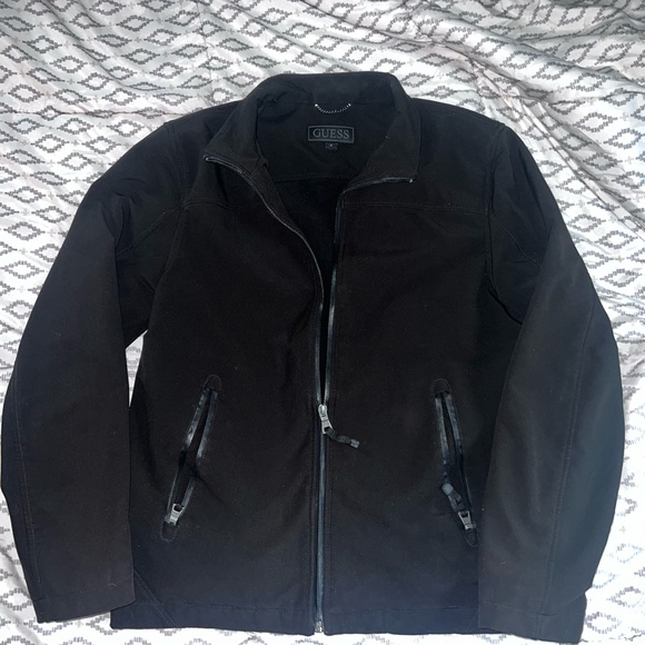 Guess Men's Size Small Softshell Jacket Black Nylon_Size M - Picture 4 of 4